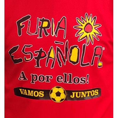 Camiseta de Animo a España. Lema Furia Española en la Eurocopa 2021.