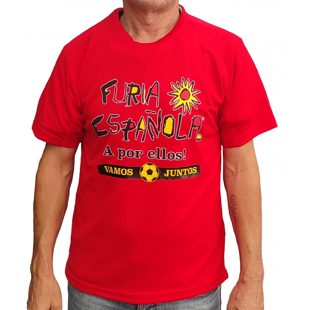 impresión Buque de guerra Nathaniel Ward Camiseta de Animo a España. Camiseta de fútbol para la eurocopa