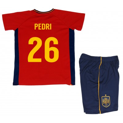Kit Infantil Pedri España. Réplica Oficial de la Selección Española Mundial Catar 2022