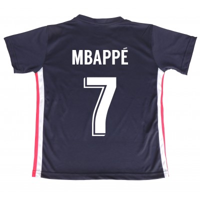 Equipación Mbappe Primera Equipación infantil del PSG de Paris Producto Oficial Licenciado Temporada 2022/23.
