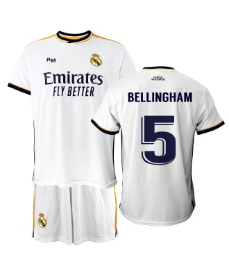 Conjunto  Bellingham Primera Equipación Para Niño del Real Madrid  Producto Oficial Licenciado Temporada 2023/24