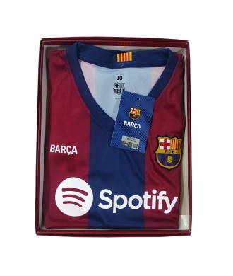 Conjunto Primera Equipación Infantil del FC Barcelona Sin Dorsal Producto Oficial Licenciado Temporada 2023/24