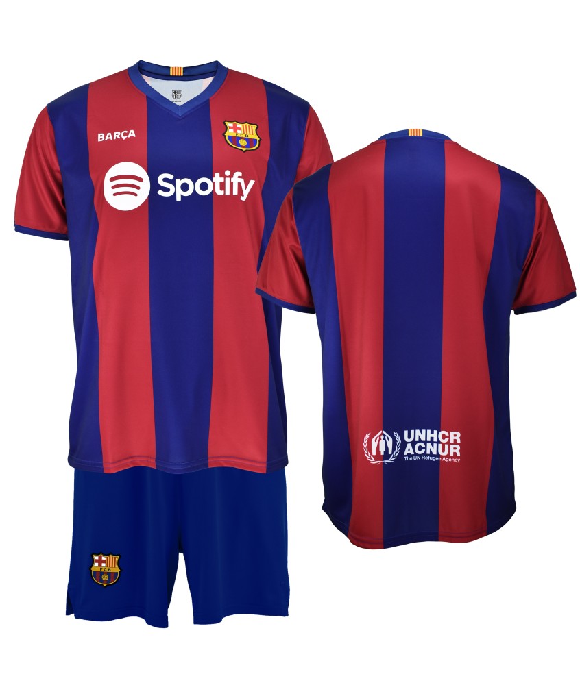 Conjunto Primera Equipación Infantil del FC Barcelona Sin Dorsal Producto Oficial Licenciado Temporada 2023/24
