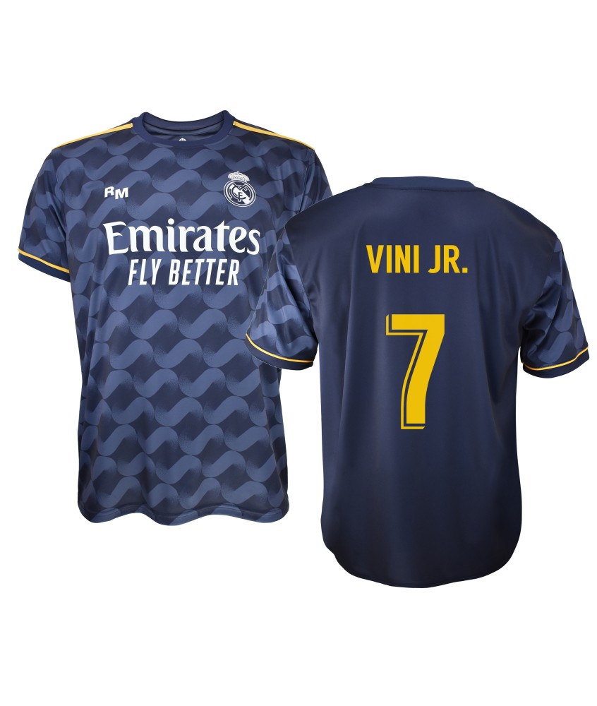 Camiseta  Vini JR. Segunda Equipación Adulto del Real Madrid  Producto Oficial Licenciado Temporada 2023/24