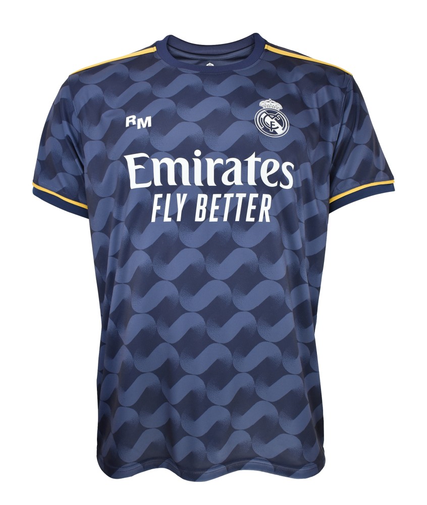 Camiseta  Segunda Equipación Adulto del Real Madrid Sin Dorsal Producto Oficial Licenciado Temporada 2023/24