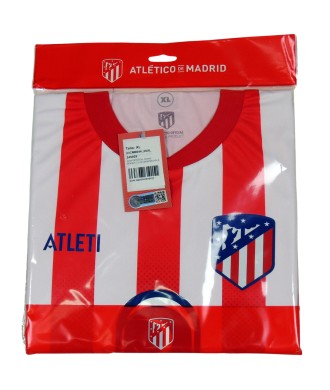 Equipación Atlético de Madrid Personalizable  Kit Primera Equipación Infantil, Producto Oficial Licenciado Temporada 2023/24.
