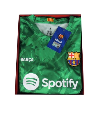 Conjunto Portero Ter Stegen Primera Equipación Infantil del FC Barcelona Producto Oficial Licenciado