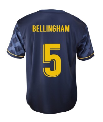 Camiseta  Bellingham Segunda Equipación Adulto del Real Madrid Sin Dorsal Producto Oficial Licenciado Temporada 2023/24