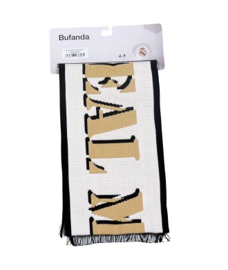 Real Madrid Bufanda Oficial  Color Blanco-negro Temporada 23-24