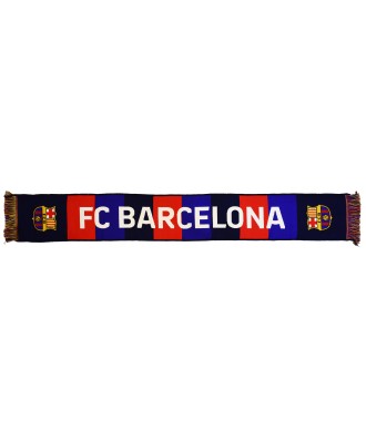 Bufanda FC Barcelona blaugrana .  Medidas: 140 x20 cm. Composición 100% Acrílico